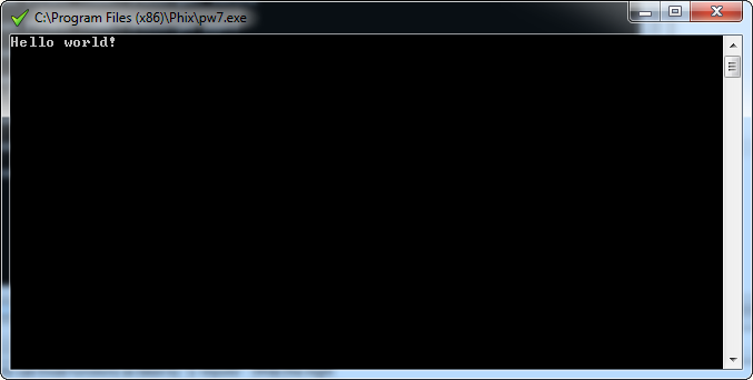 hello world console